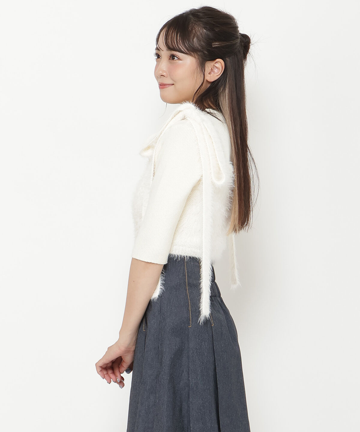 REDYAZEL「シャギーキャミ&リブニットセット」|ニット・セーター|