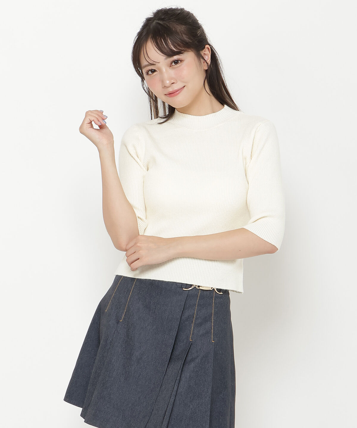 REDYAZEL「シャギーキャミ&リブニットセット」|ニット・セーター|