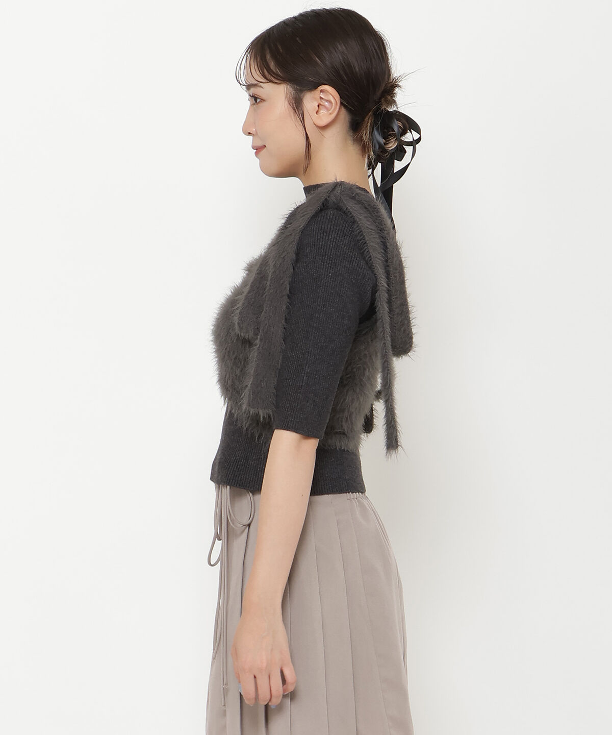 REDYAZEL「シャギーキャミ&リブニットセット」|ニット・セーター|