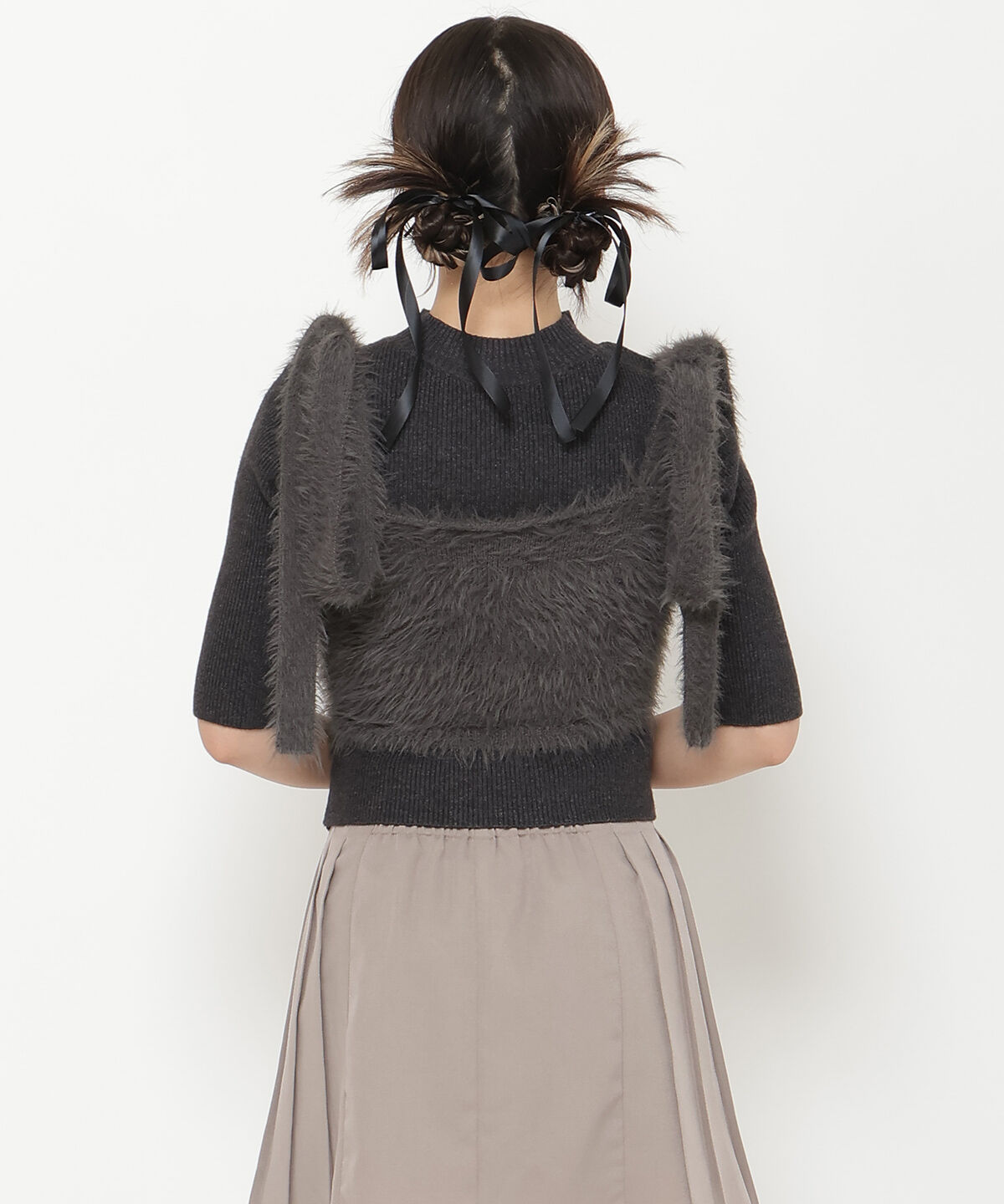 REDYAZEL「シャギーキャミ&リブニットセット」|ニット・セーター|