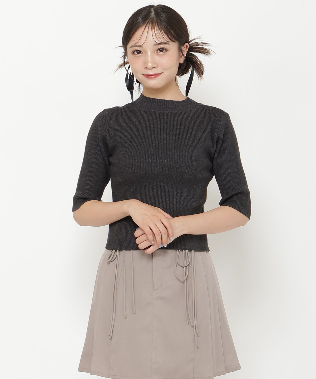 REDYAZEL「シャギーキャミ&リブニットセット」|ニット・セーター|