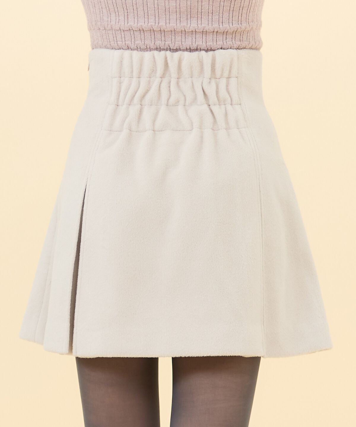 REDYAZEL「カットメルトンミニスカート」|フレア|