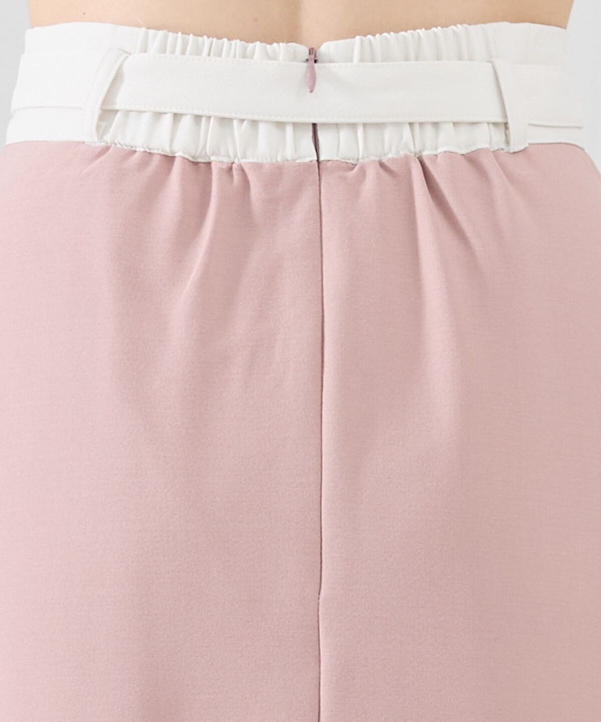 REDYAZEL「バイカラーベルテッドスリットスカート」|フレア|