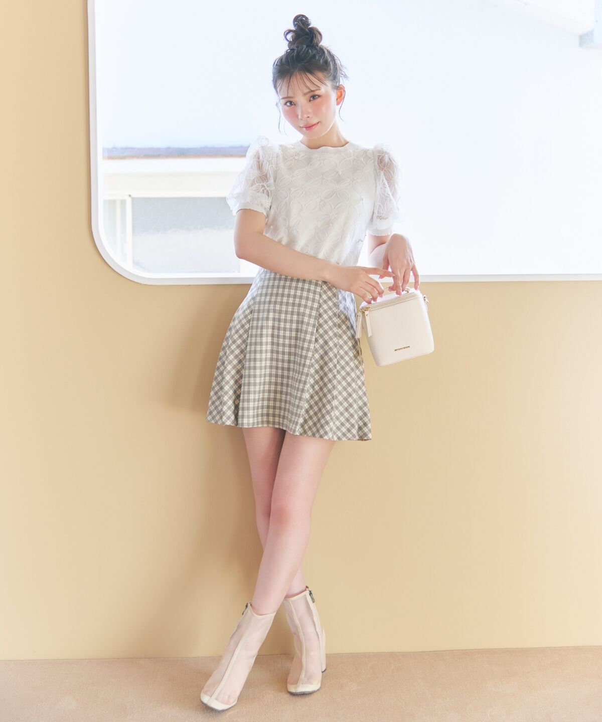 REDYAZEL「チェックプリーツスカート」|フレア|