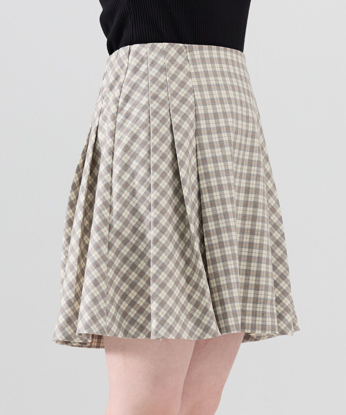 REDYAZEL「チェックプリーツスカート」|フレア|