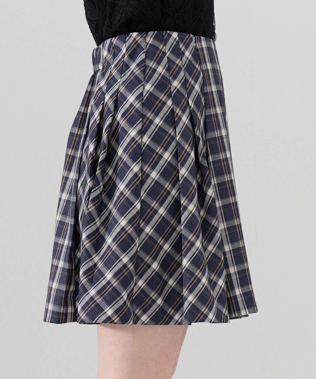 REDYAZEL「チェックプリーツスカート」|フレア|