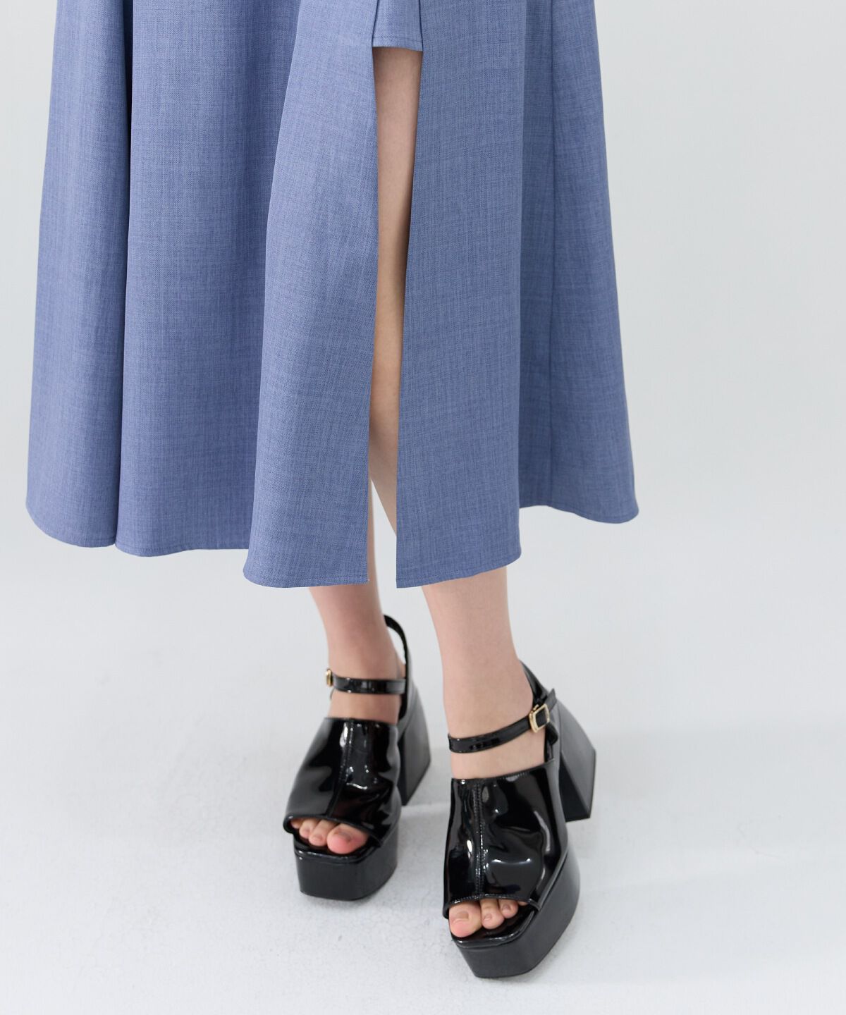 REDYAZEL「スピンドルスリットロングスカートスカート」|フレア|