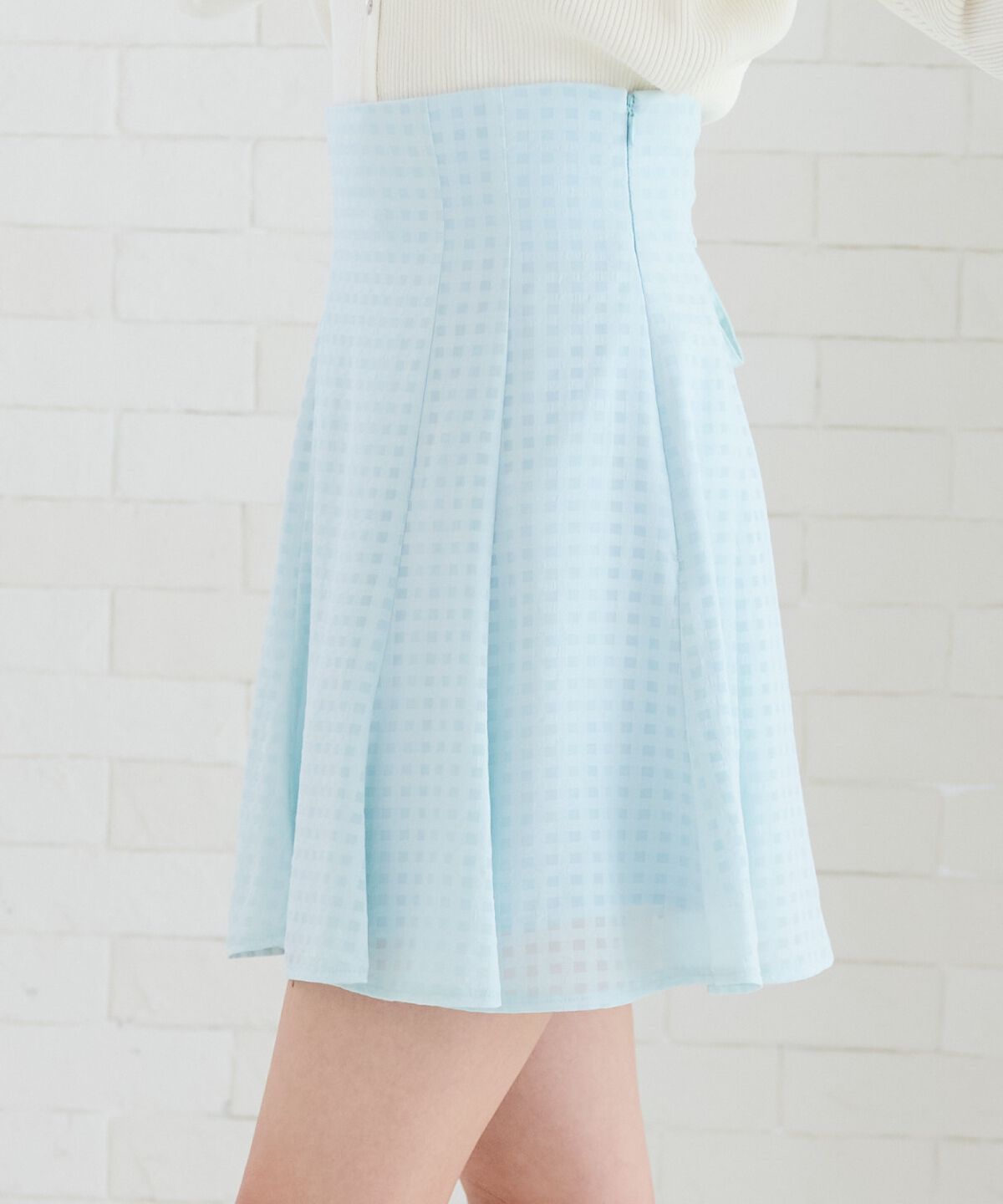 REDYAZEL「シアーチェックフレアミニスカート」|フレア|