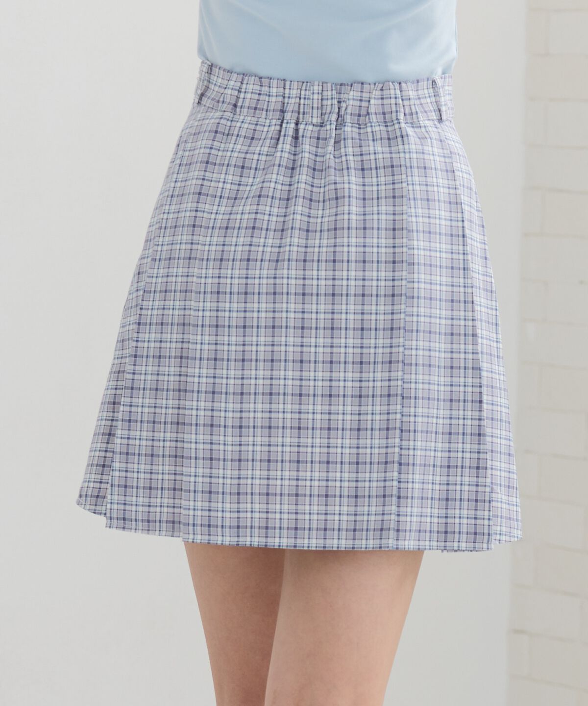 REDYAZEL「フロントボタンチェックミニスカート」|フレア|