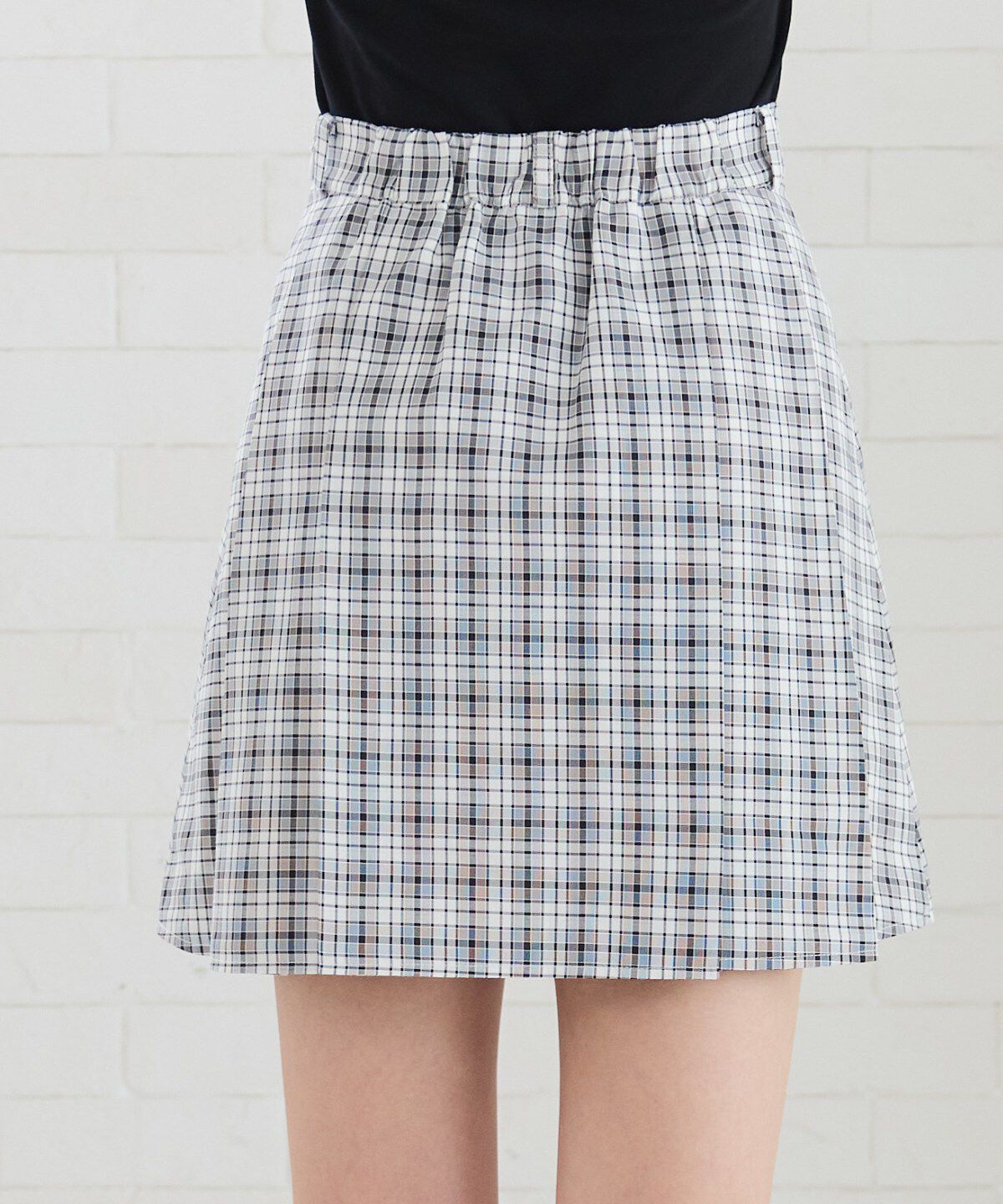 REDYAZEL「フロントボタンチェックミニスカート」|フレア|