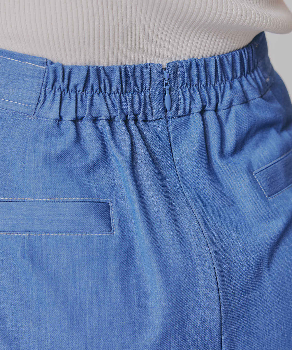 REDYAZEL「アシメフリルデニムライクティアードスカート」|フレア|