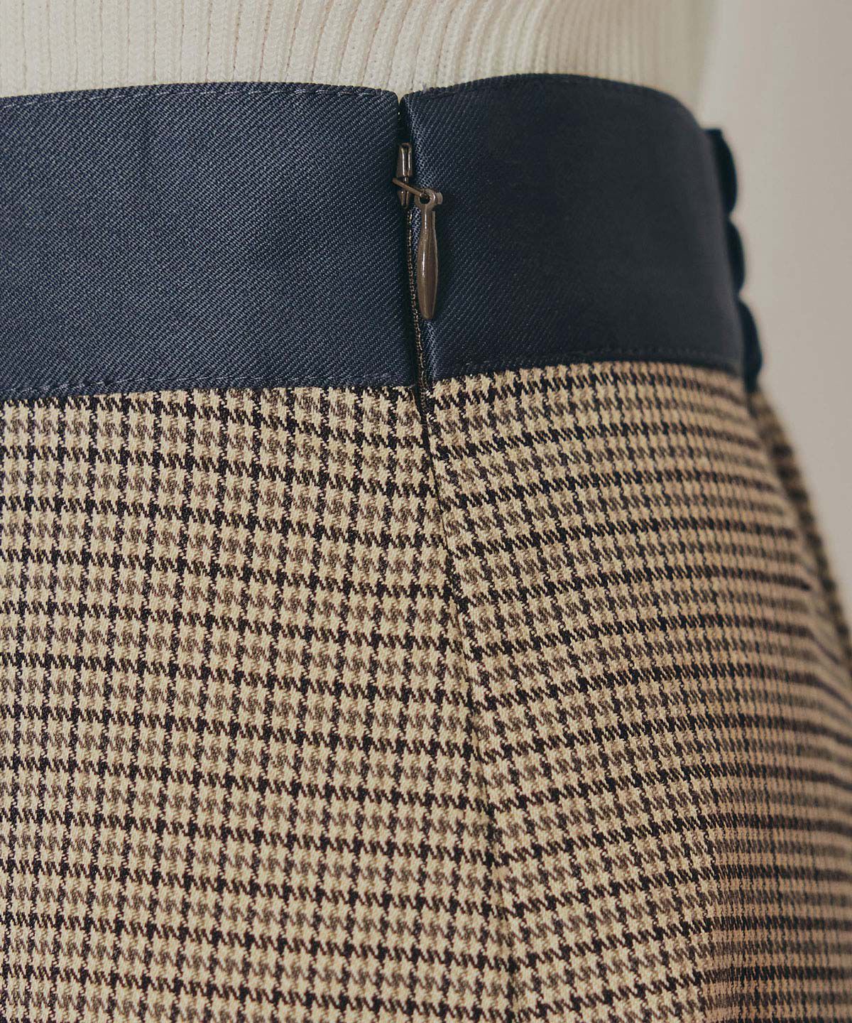 REDYAZEL「グレンチェックミニラップスカートライクショートパンツ」|台形|