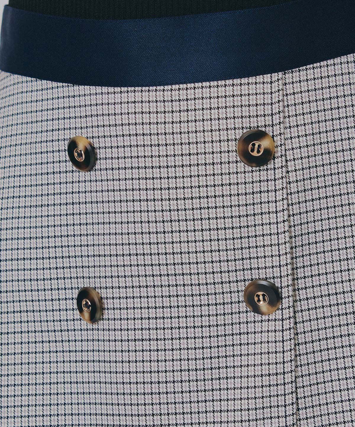 REDYAZEL「グレンチェックミニラップスカートライクショートパンツ」|台形|