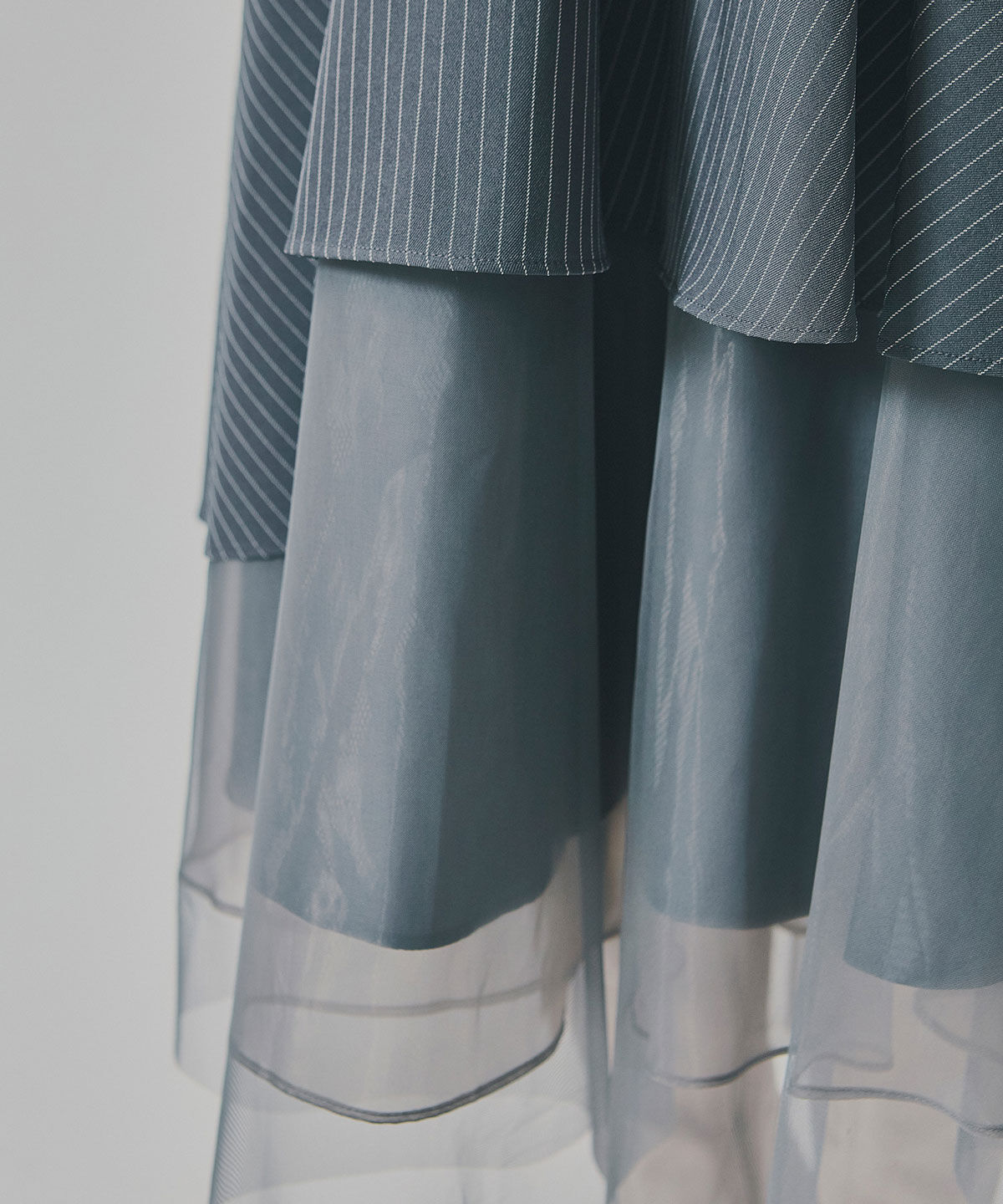 REDYAZEL「シアーMIXティアードスカート」|フレア|