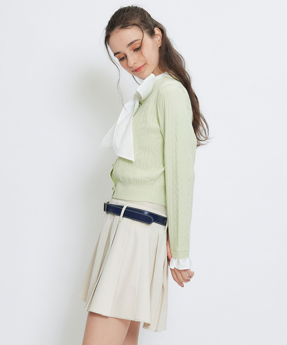 REDYAZEL「ローベルトインナーパンツプリーツミニスカート」|フレア|
