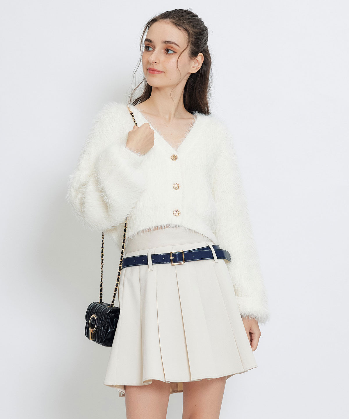 REDYAZEL「ローベルトインナーパンツプリーツミニスカート」|フレア|