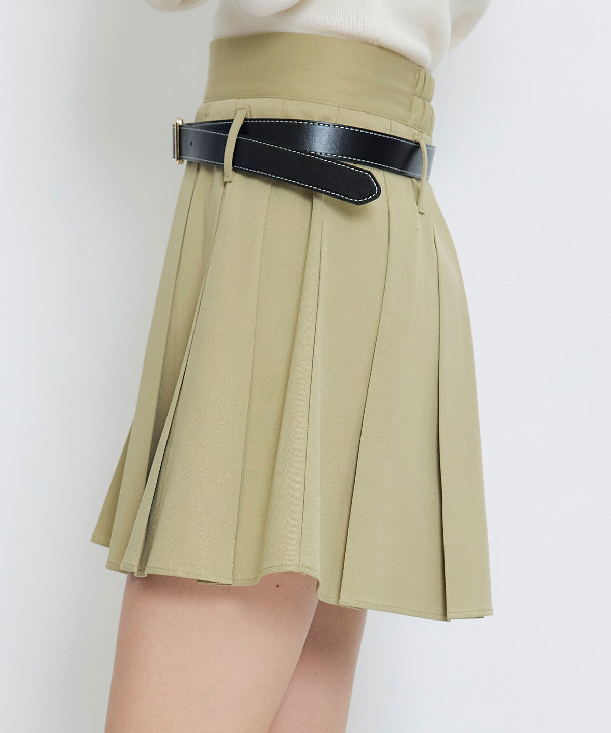 REDYAZEL「ローベルトインナーパンツプリーツミニスカート」|フレア|