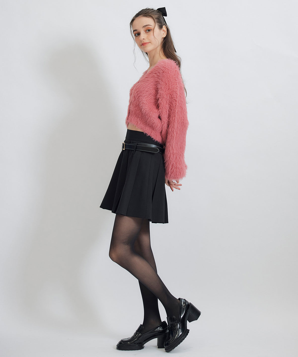 REDYAZEL「ローベルトインナーパンツプリーツミニスカート」|フレア|