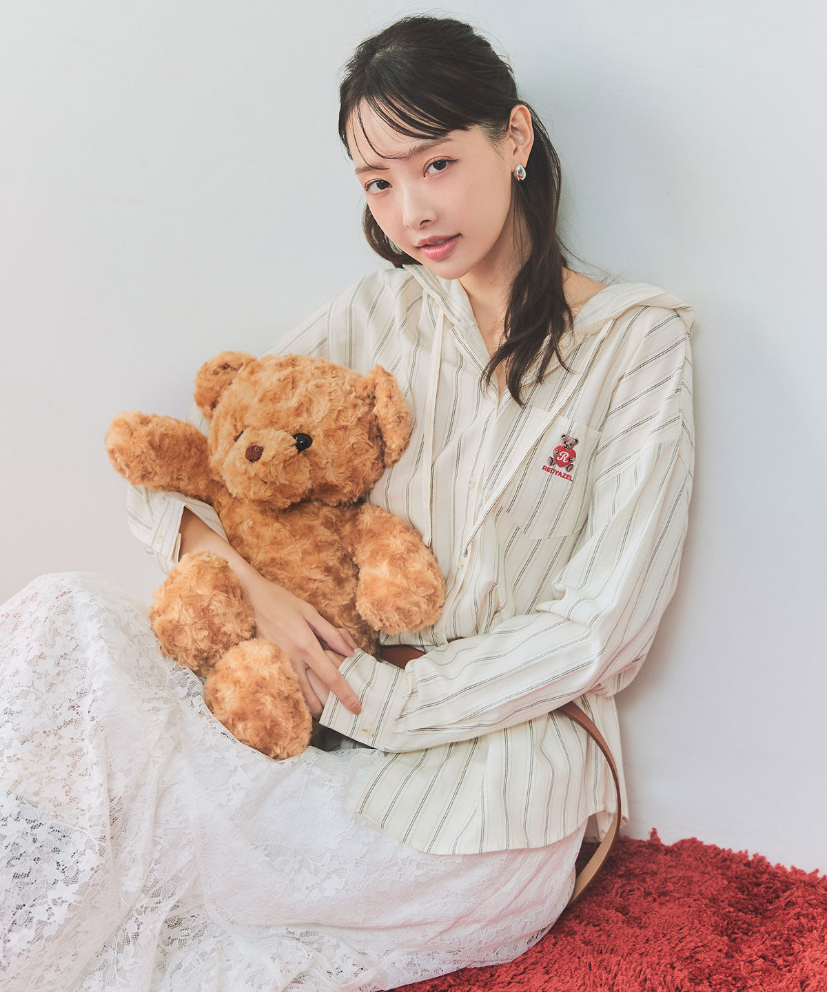 REDYAZEL「スリットレースフレアロングスカート」|フレア|