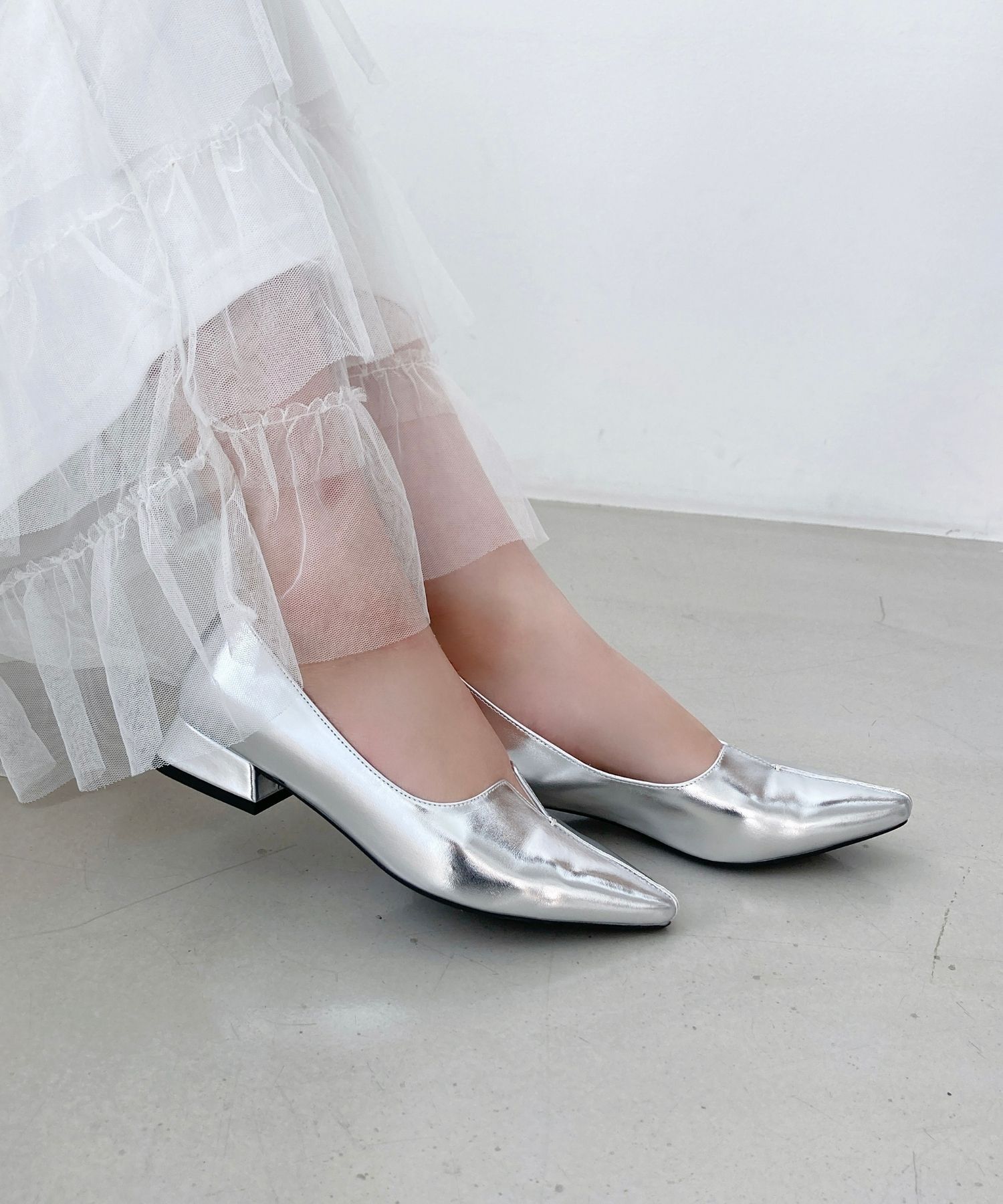 ORiental TRaffic「【WEB限定/累計2万足突破】フレア ヒール ポインテッドトゥ パンプス /45301 ヒール2.8ｃｍ 通勤靴 」|パンプス|