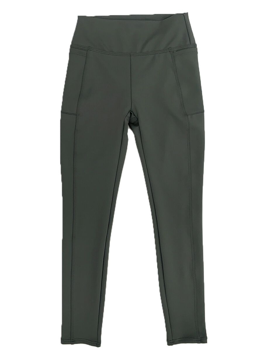 ALBOVE「無地ベーシックフルレギンス」|スポーツ|カーキ