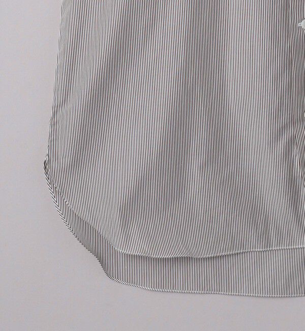 UNITED ARROWS「＜SOVEREIGN＞ CANCLINI/ブラウンストライプ タブカラーシャツ」|シャツ・ブラウス|