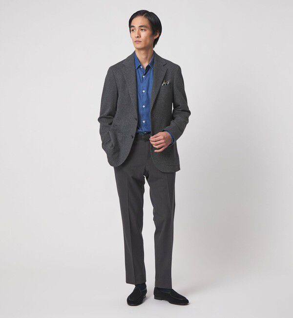 UNITED ARROWS「ハウンドトゥース ジャージ シングル2ボタン テーラードジャケット COMFORT EASY‐MODEL」|テーラードジャケット|