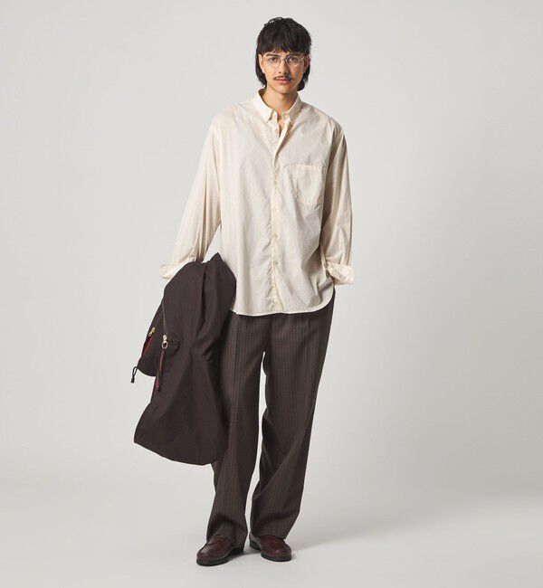 STEVEN ALAN「＜Steven Alan＞ リバティ ソリッド シングルニードル シャツ LOOSE」|シャツ・ブラウス|