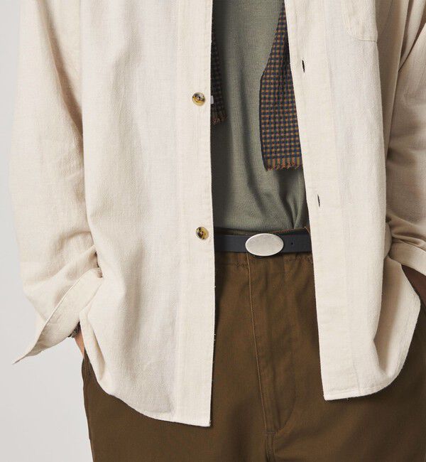 STEVEN ALAN「＜Steven Alan＞ CL クレープ オープンカラー オーバー シャツ」|シャツ・ブラウス|