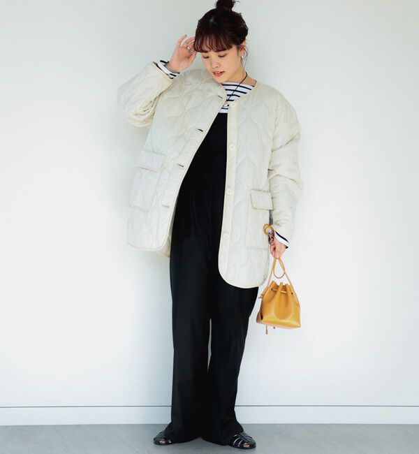 Ray BEAMS 「キルティング ノーカラー ブルゾン」|ブルゾン・スタジャン|