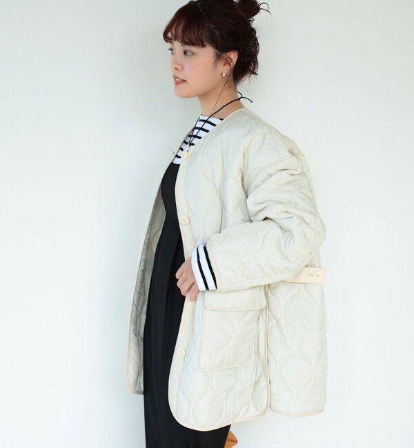 Ray BEAMS 「キルティング ノーカラー ブルゾン」|ブルゾン・スタジャン|