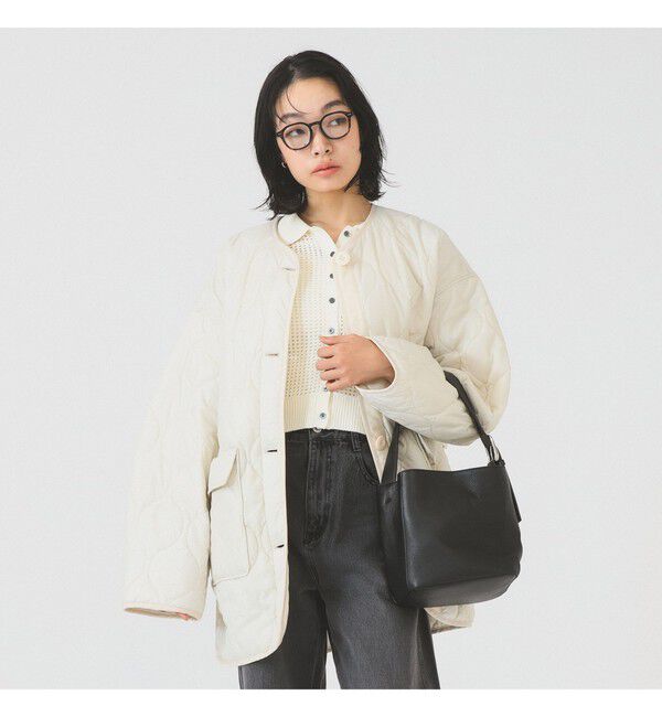 Ray BEAMS 「キルティング ノーカラー ブルゾン」|ブルゾン・スタジャン|