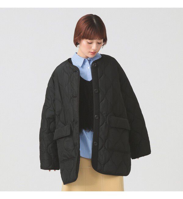 Ray BEAMS 「キルティング ノーカラー ブルゾン」|ブルゾン・スタジャン|