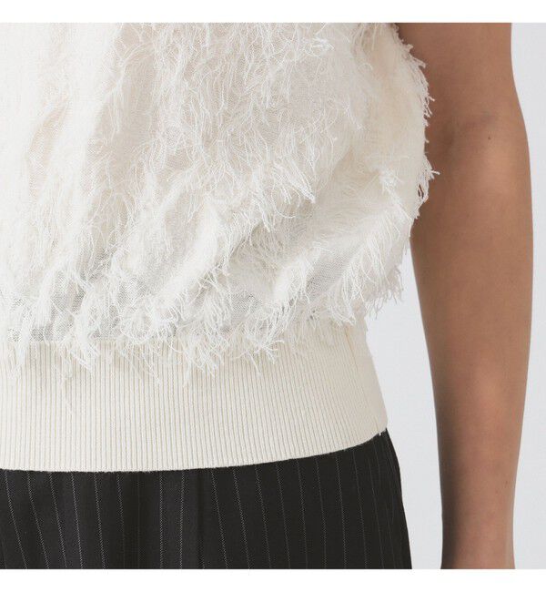 Ray BEAMS 「フリンジ ハーフスリーブ トップス」|その他|