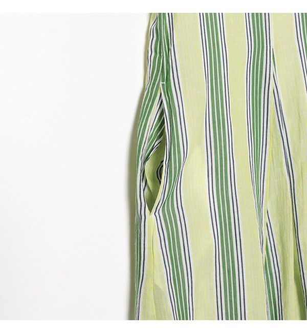 Demi-Luxe BEAMS 「ne Quittez pas / ボイル ストライプ パネル ワンピース」|ワンピース|