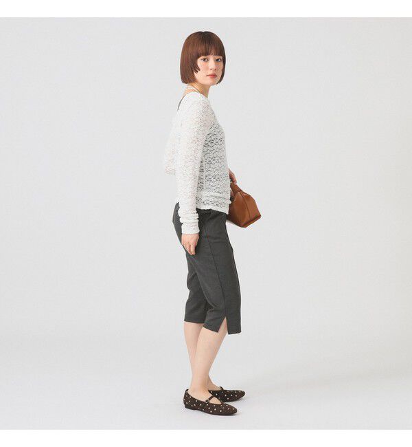 Ray BEAMS 「ジャカード レース クルーネック Tシャツ」|Tシャツ・カットソー|