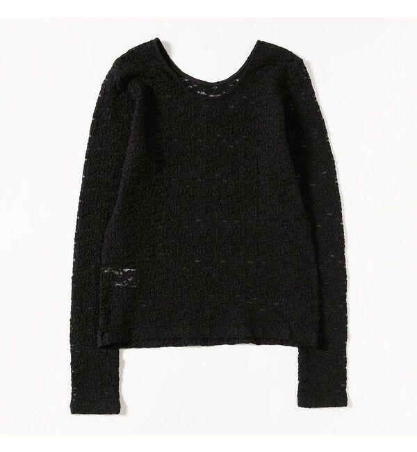 Ray BEAMS 「ジャカード レース クルーネック Tシャツ」|Tシャツ・カットソー|