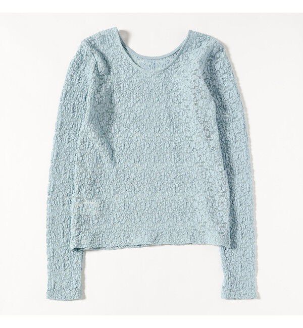 Ray BEAMS 「ジャカード レース クルーネック Tシャツ」|Tシャツ・カットソー|