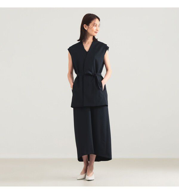 Demi-Luxe BEAMS 「【別注】ATON / ウールトロピカル ノーカラー ジレ」|ベスト・ジレ|