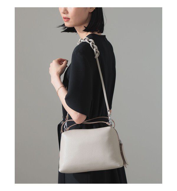 GIANNI CHIARINI / ALIFA レザーショルダーバッグ M（Demi-Luxe BEAMS