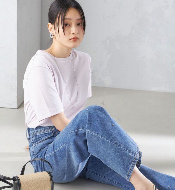 SHIPS for women「〈手洗い可能〉ベーシック TEE」|Tシャツ・カットソー|