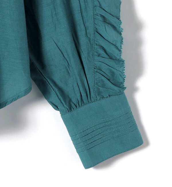 SHIPS for women「〈手洗い可能〉コットン シルク ローン フリル ブラウス」|シャツ・ブラウス|