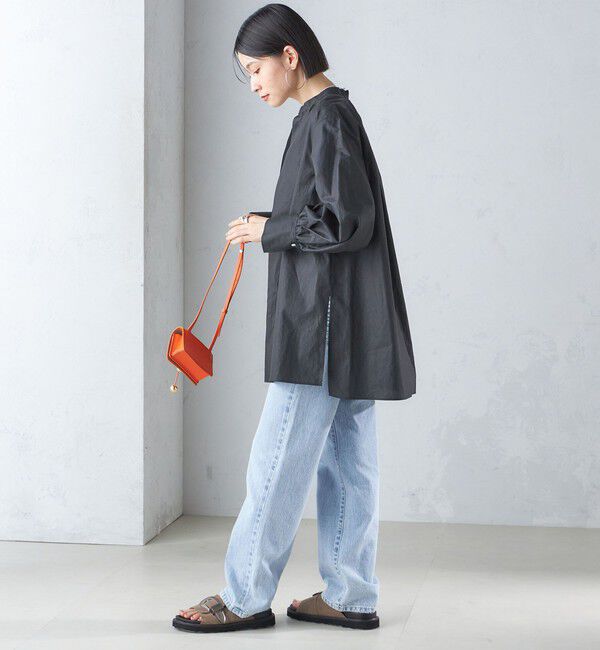 SHIPS for women「〈手洗い可能〉コットン ギャザー チュニック ブラウス」|シャツ・ブラウス|