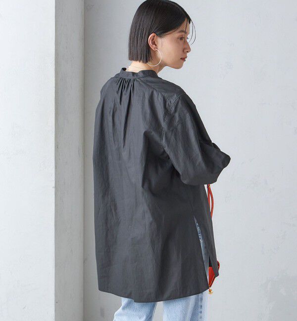 SHIPS for women「〈手洗い可能〉コットン ギャザー チュニック ブラウス」|シャツ・ブラウス|