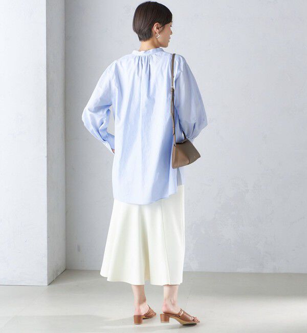 SHIPS for women「〈手洗い可能〉コットン ギャザー チュニック ブラウス」|シャツ・ブラウス|