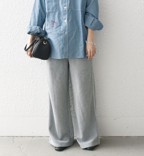 SHIPS any「SHIPS any:〈洗濯機可能〉USAコットン 裏起毛 コードライン ワイド スウェット パンツ」|その他|