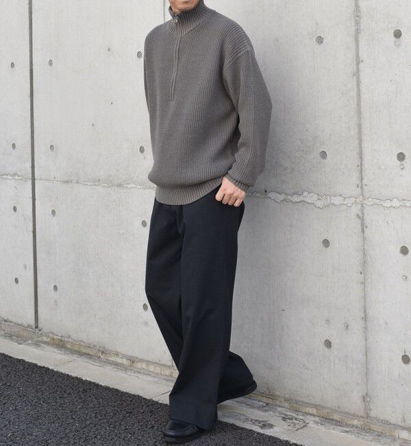 SHIPS any「SHIPS any:〈手洗い可能〉ハーフジップ 畦編み ドライバーズ ニット 25AW◇」|ニット・セーター|