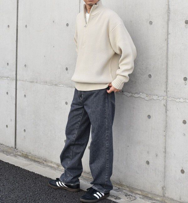 SHIPS any「SHIPS any:〈手洗い可能〉ハーフジップ 畦編み ドライバーズ ニット 25AW◇」|ニット・セーター|