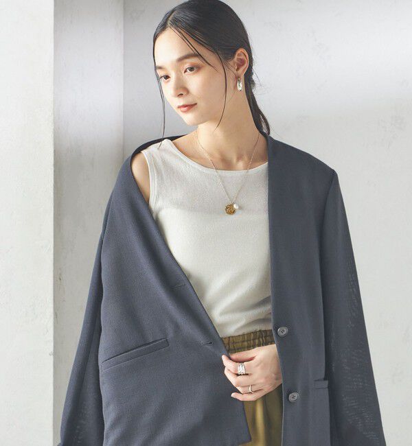 SHIPS for women「〈洗濯機可能〉2WAY ラメ タンクトップ」|タンクトップ|ホワイト