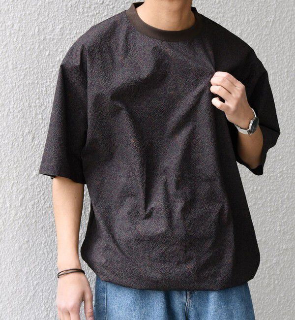SHIPS any「SHIPS any:〈撥水/軽量/ストレッチ〉SOLOTEX(R) シアサッカー スピンドル Tシャツ(セットアップ対応)25SS◇」|Tシャツ・カットソー|その他
